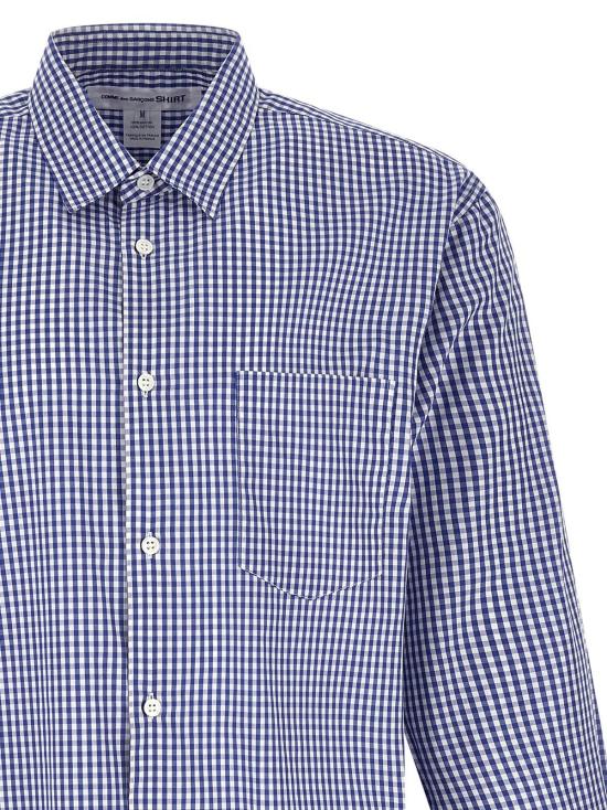  꼼데가르송 블라우스 Comme Des Garçons 블루 코튼 - COMME DES GARCONS