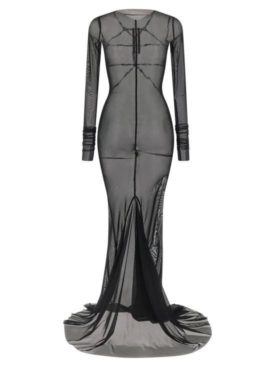  릭 오웬스 롱 원피스 엑스트라 롱 템플 드레스 블랙 - RICK OWENS