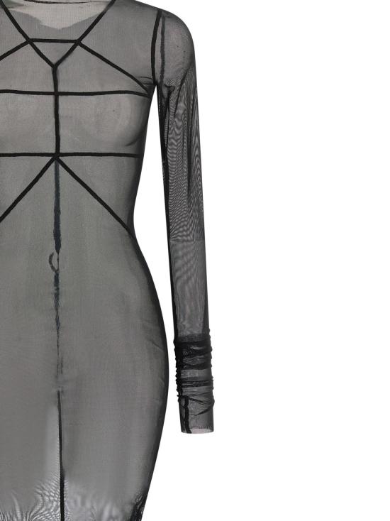  릭 오웬스 롱 원피스 엑스트라 롱 템플 드레스 블랙 - RICK OWENS