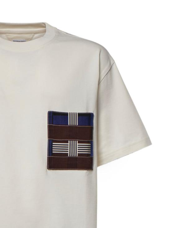 26FW 보테가베네타 반팔 티셔츠 A003FAV6GI0 9107 Parchment - BOTTEGA VENETA