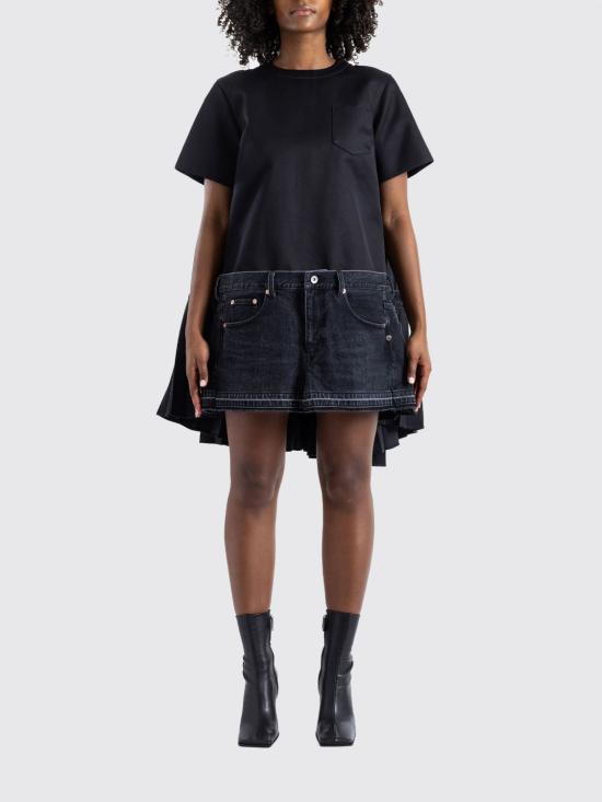 26SS 사카이 미디 원피스 2608462 001 Black