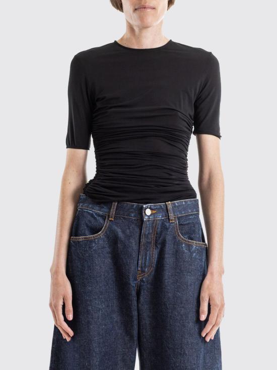 26SS 알라이아 반팔 티셔츠 AA9H1248J050B 995 Black