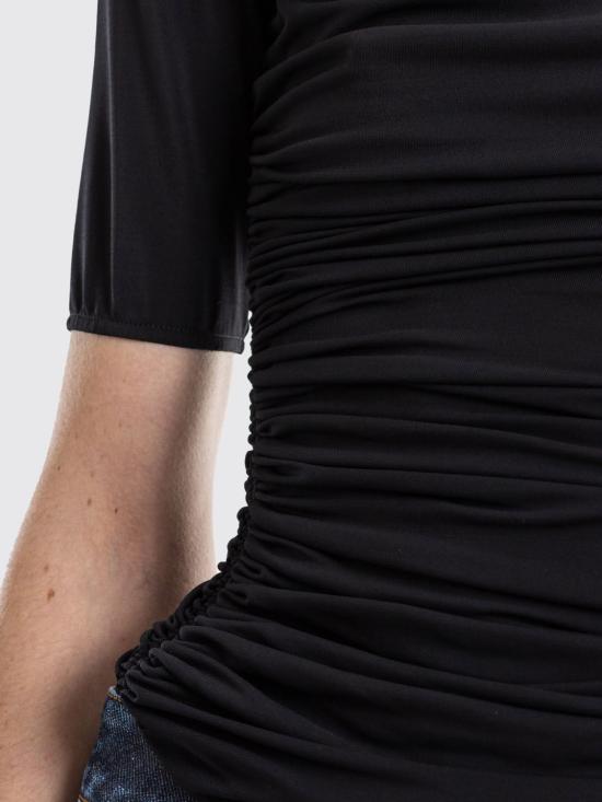 26SS 알라이아 반팔 티셔츠 AA9H1248J050B 995 Black - ALAIA