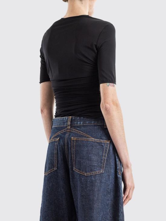26SS 알라이아 반팔 티셔츠 AA9H1248J050B 995 Black - ALAIA