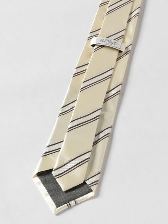 26SS 브루넬로 쿠치넬리 넥타이 MM8950018 CLK31 Yellow Cream - BRUNELLO CUCINELLI