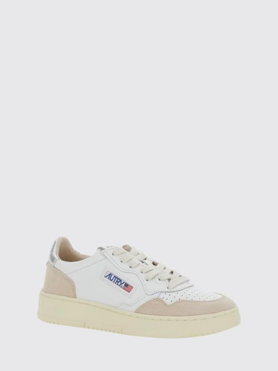 26FW 오트리 메달리스트 로우 레더 스니커즈 AULW LS74 Silver - AUTRY