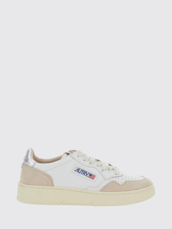 26FW 오트리 메달리스트 로우 레더 스니커즈 AULW LS74 Silver