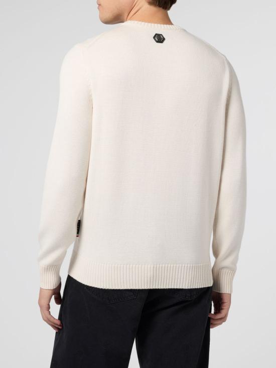 26SS 필립 플레인 스웨터 SAFCMKO1511PTE003N 01OF White - PHILIPP PLEIN