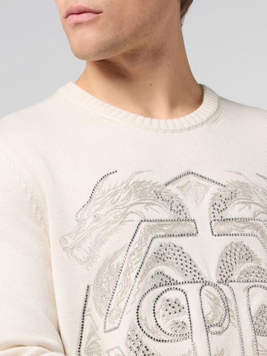 26SS 필립 플레인 스웨터 SAFCMKO1511PTE003N 01OF White - PHILIPP PLEIN