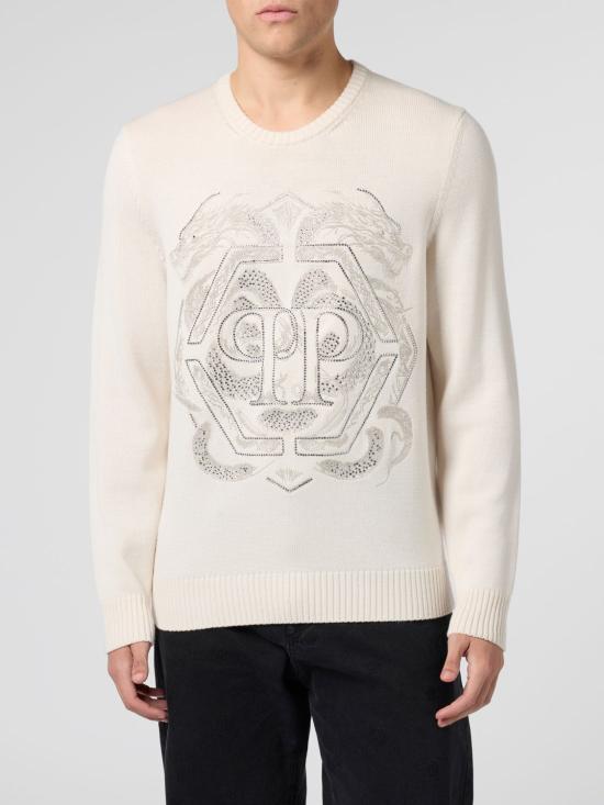 26SS 필립 플레인 스웨터 SAFCMKO1511PTE003N 01OF White