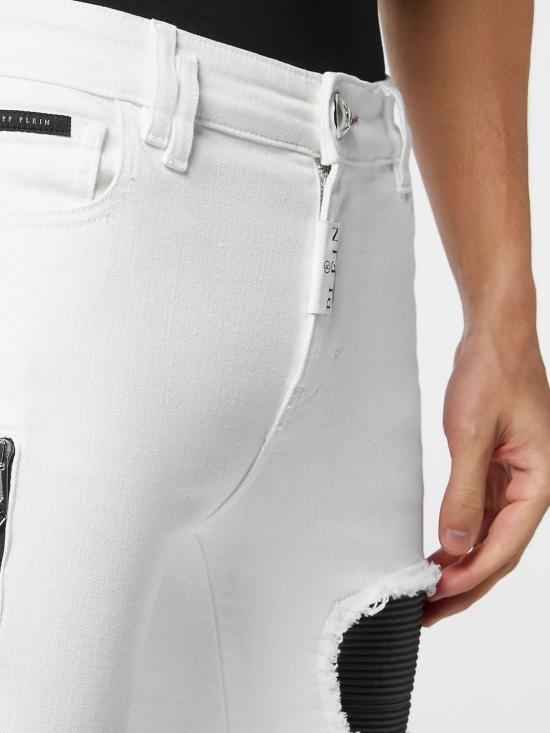 25FW 필립 플레인 데님 팬츠 SADCMDT3703PDE004N 01W White - PHILIPP PLEIN