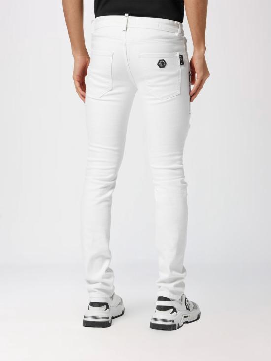 25FW 필립 플레인 데님 팬츠 SADCMDT3703PDE004N 01W White - PHILIPP PLEIN