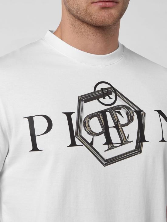 25FW 필립 플레인 반팔 티셔츠 FABCMTK5636PJY002N 0102 White - PHILIPP PLEIN