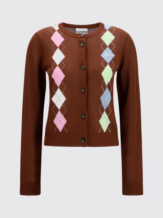 26FW 가니 가디건 A1160009 05H Brown - GANNI