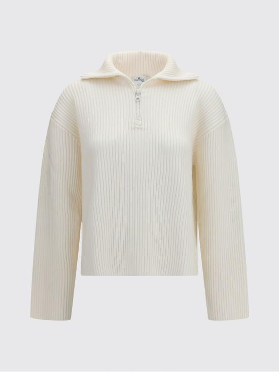 26FW 쿠레쥬 스웨터 326MPU278FI0085 0001 White - COURREGES