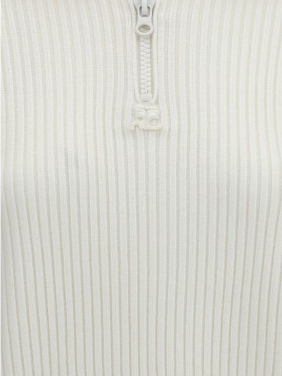 26FW 쿠레쥬 스웨터 326MPU278FI0085 0001 White - COURREGES