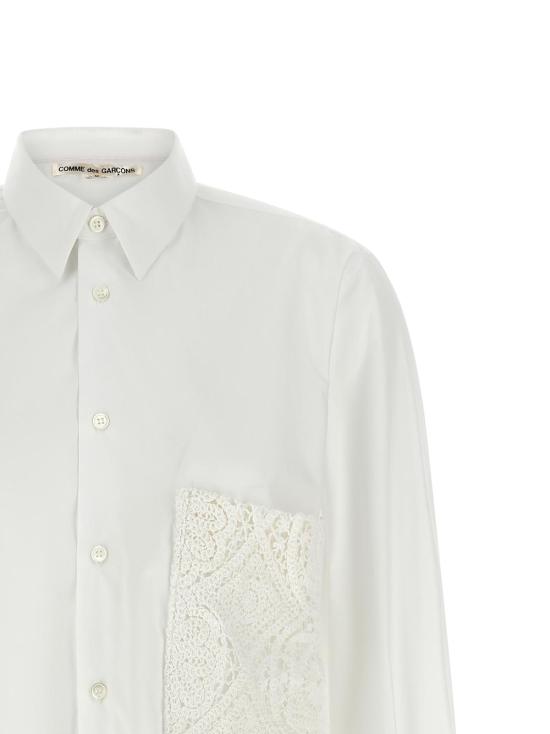  꼼데가르송 블라우스 Comme Des Garçons 코튼  화이트 - COMME DES GARCONS