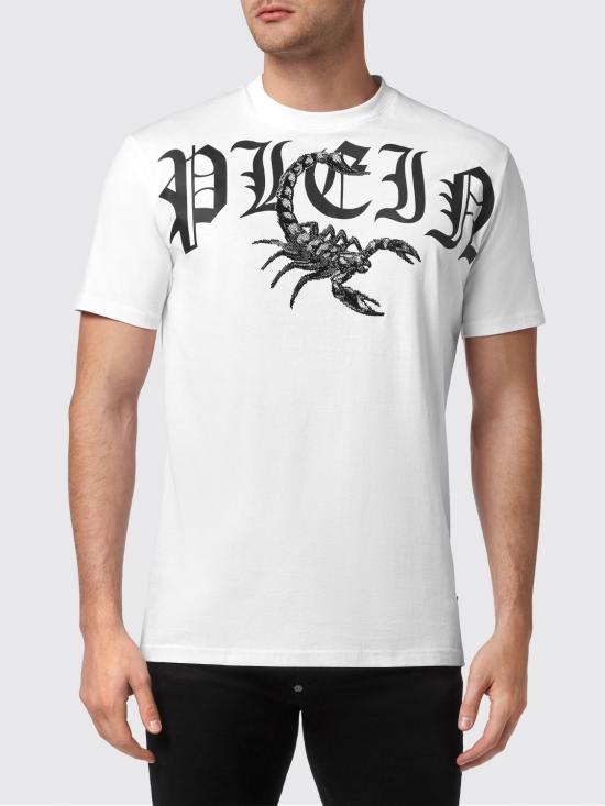 25FW 필립 플레인 반팔 티셔츠 FABCMTK5652PJY002N 01 White