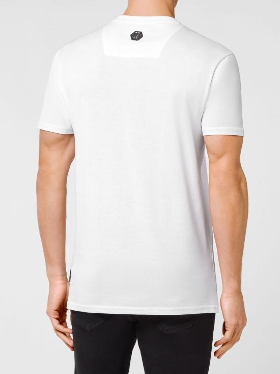 25FW 필립 플레인 반팔 티셔츠 PABCUTK0131PJO002N 01 White - PHILIPP PLEIN