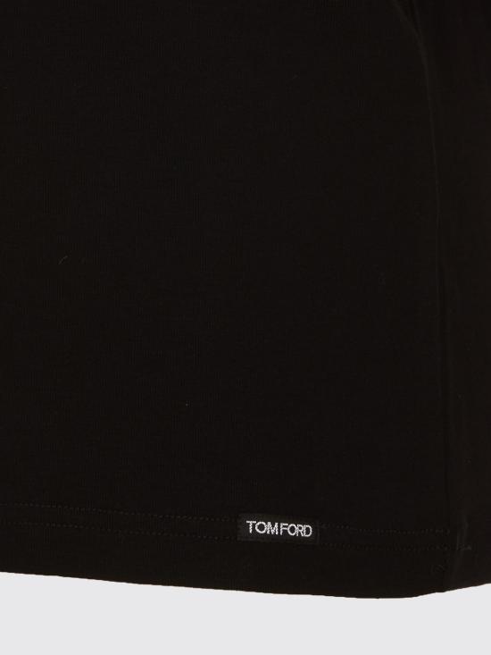 26FW 톰포드 V넥 반팔 티셔츠 T4M091040 002 Black - TOMFORD