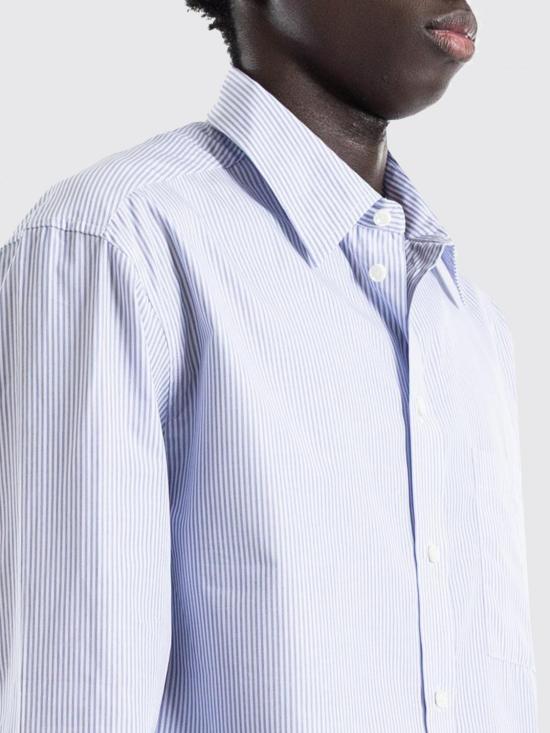 26SS 버버리 레귤러핏 스트라이프 코튼 포플린 셔츠 8121993 White - BURBERRY