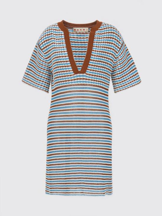 26SS 마르니 미디 원피스 ABMD0288EQUFCB35 CRM30 Brown - MARNI