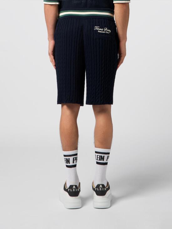 26SS 필립 플레인 숏팬츠 PAFCMKT0083PTE004N 24 Navy - PHILIPP PLEIN