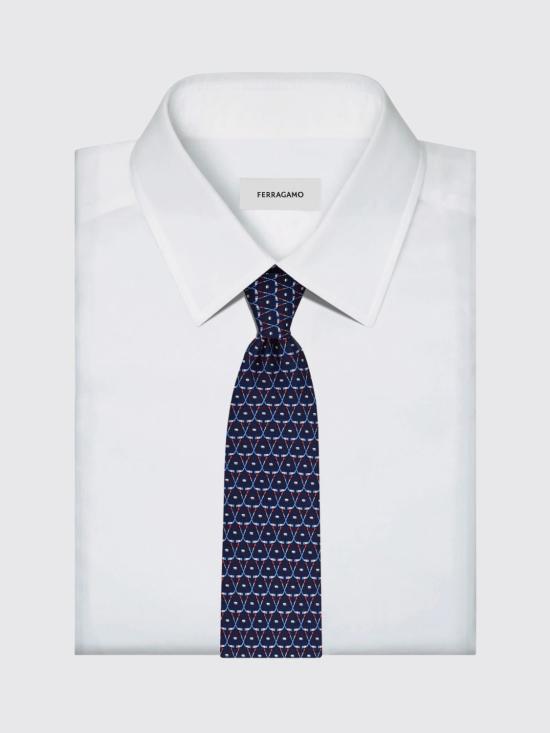 26SS 살바토레 페라가모 넥타이 351387 789759 001 Blue - SALVATORE FERRAGAMO