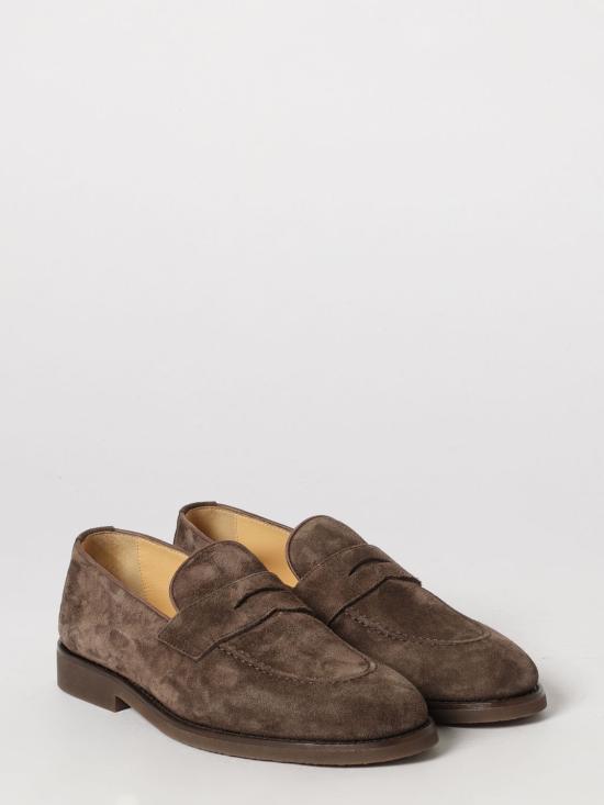 26SS 브루넬로 쿠치넬리 스웨이드 페니 로퍼 MZUPEAE705 C7284 Dark - BRUNELLO CUCINELLI
