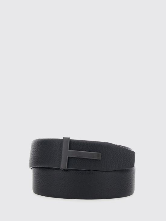 26FW 톰포드 그레인 레더 T 아이콘 벨트 TB178LCL236L NAA Black