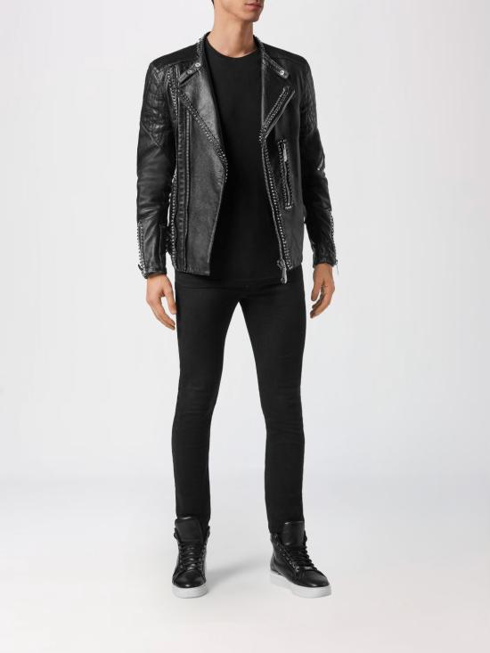 26FW 필립 플레인 바이커 자켓 PAACMLB1202PLE046C 02 Black - PHILIPP PLEIN