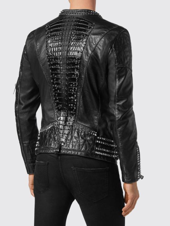 26FW 필립 플레인 바이커 자켓 PAACMLB1202PLE046C 02 Black - PHILIPP PLEIN