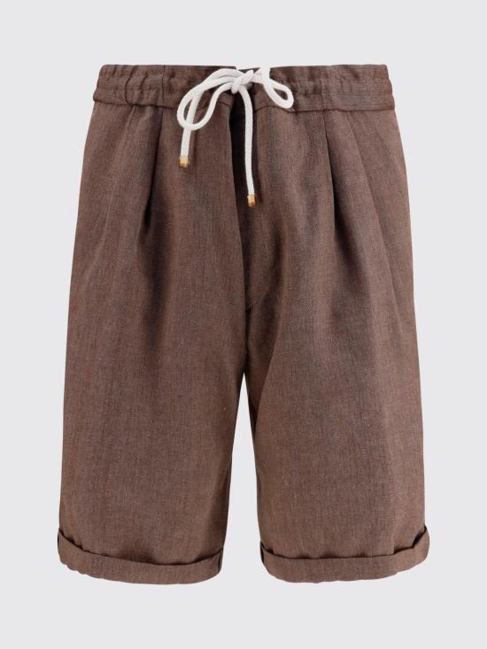 26SS 브루넬로 쿠치넬리 숏팬츠 MZ408U0020 C009 Hazel - BRUNELLO CUCINELLI