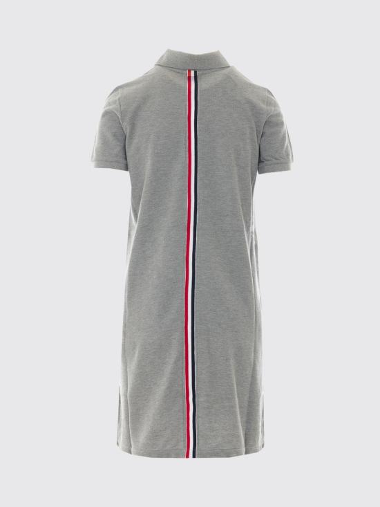 26FW 톰브라운 클래식 피케 스트라이프 폴로 드레스 FJD027A00050 055 Grey - THOM BROWNE