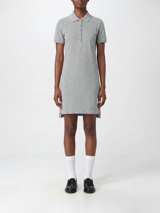 26FW 톰브라운 클래식 피케 스트라이프 폴로 드레스 FJD027A00050 055 Grey