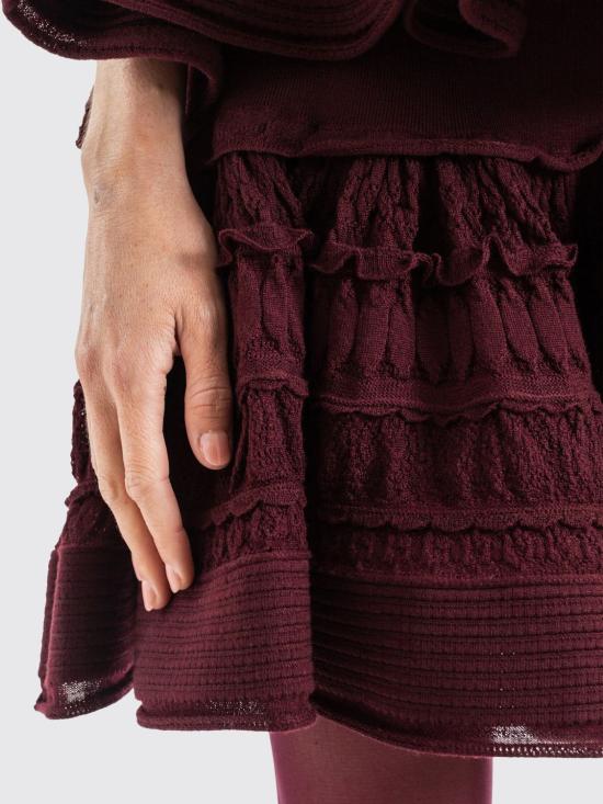 26SS 알라이아 스커트 AA9J2480K164C 337 Burgundy - ALAIA