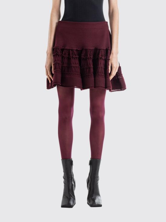 26SS 알라이아 스커트 AA9J2480K164C 337 Burgundy