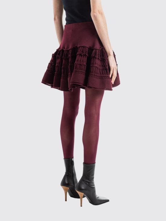 26SS 알라이아 스커트 AA9J2480K164C 337 Burgundy - ALAIA