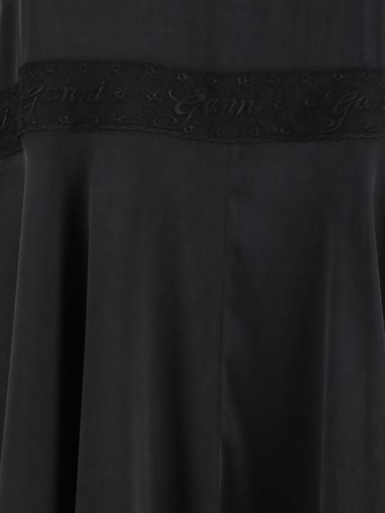 26FW 가니 롱 원피스 A1030668 099 Black - GANNI