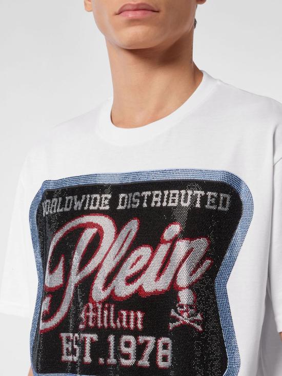 26SS 필립 플레인 반팔 티셔츠 UAECMTK8794PJY002N 01 White - PHILIPP PLEIN
