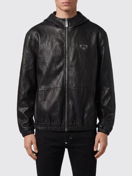 26SS 필립 플레인 가죽 자켓 UAECMRB2975PXV074N 02 Black