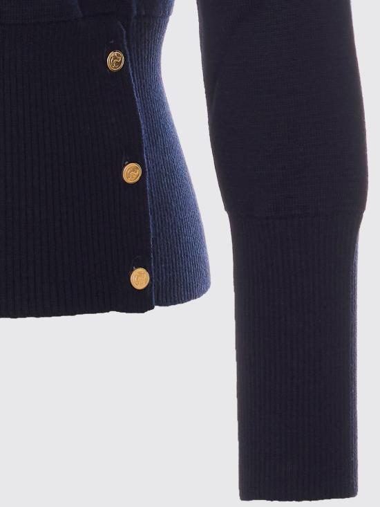 26FW 톰브라운 파인 메리노 울 4바 클래식 V넥 가디건 FKC207A00014 415 Blue - THOM BROWNE