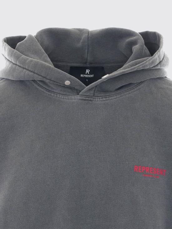 26FW 리프레젠트 후드 티셔츠 OCM41113 02 Grey - REPRESENT