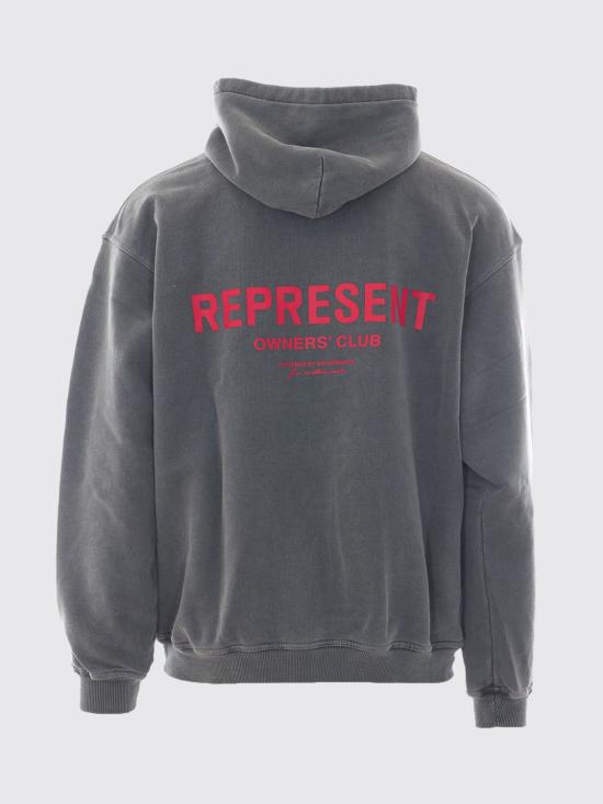 26FW 리프레젠트 후드 티셔츠 OCM41113 02 Grey - REPRESENT