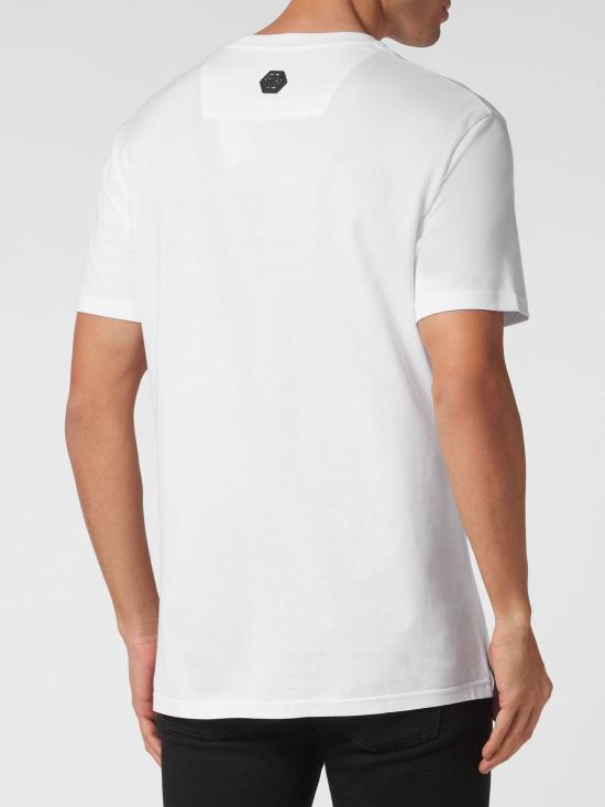25FW 필립 플레인 반팔 티셔츠 PADCMTK7041PJY002N 01 White - PHILIPP PLEIN