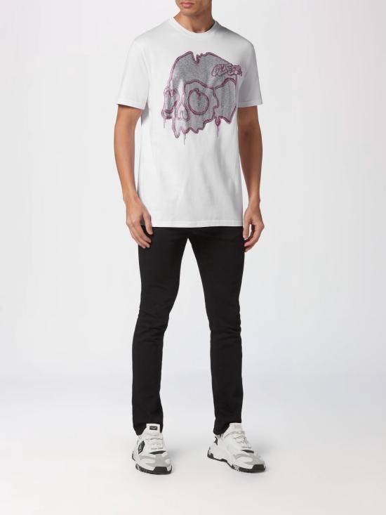 25FW 필립 플레인 반팔 티셔츠 PADCMTK7041PJY002N 01 White - PHILIPP PLEIN
