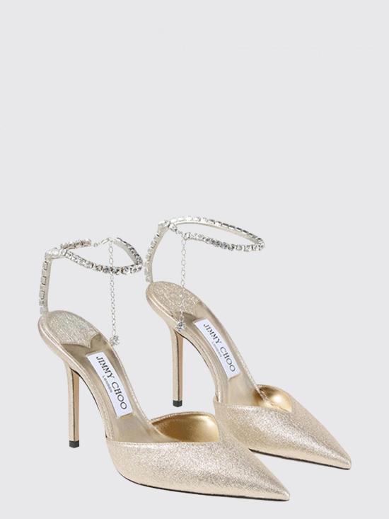26FW 지미추 힐/펌프스 SAEDA100DQM PLATINUM CRYSTAL - JIMMY CHOO