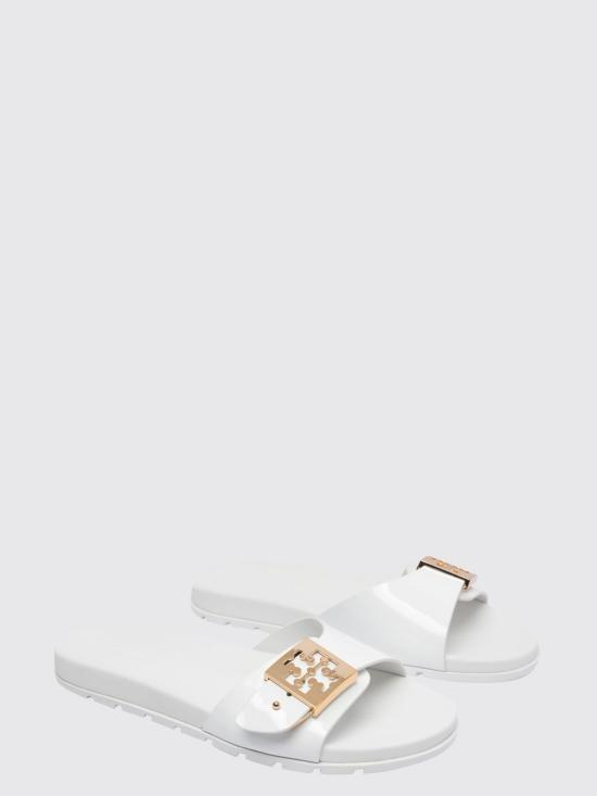 26FW 토리버치 버클 슬라이드 157872 100 White - TORY BURCH