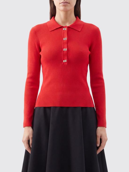 26FW 가니 폴로 티셔츠 A1170006 06P Red