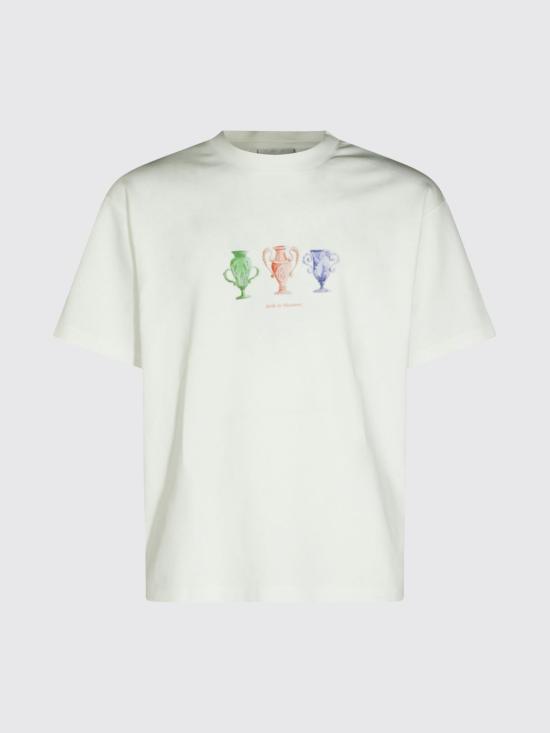 26FW 드롤드무슈 반팔 티셔츠 LTS336CO002 OW White - DROLE DE MONSIEUR